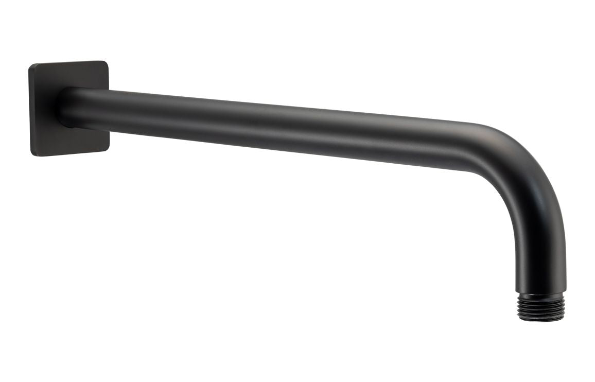 Abode Uno Wall Shower Arm - Matt Black - Hartley & Hall Bathrooms