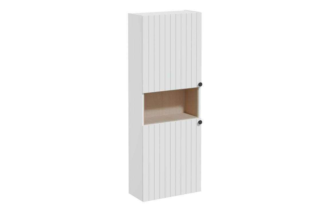 VitrA Root Groove 55cm 2 Door Semi-Tall Unit (LH Hinge) - Hartley & Hall Bathrooms