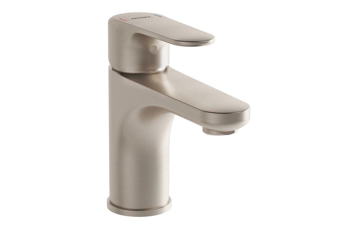 VitrA Root Round Compact Basin Mixer - Hartley & Hall Bathrooms