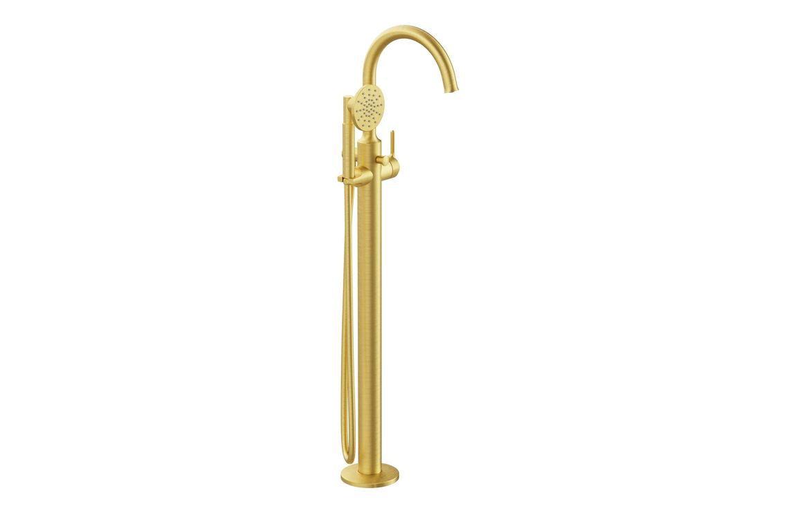 VitrA Origin Classic Floor Standing Bath/Shower Mixer - Hartley & Hall Bathrooms