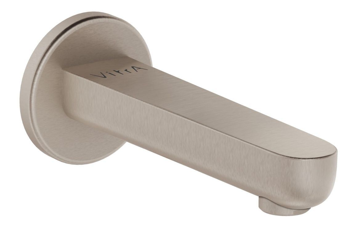 VitrA Root Round Wall Mounted Bath Spout - Hartley & Hall Bathrooms
