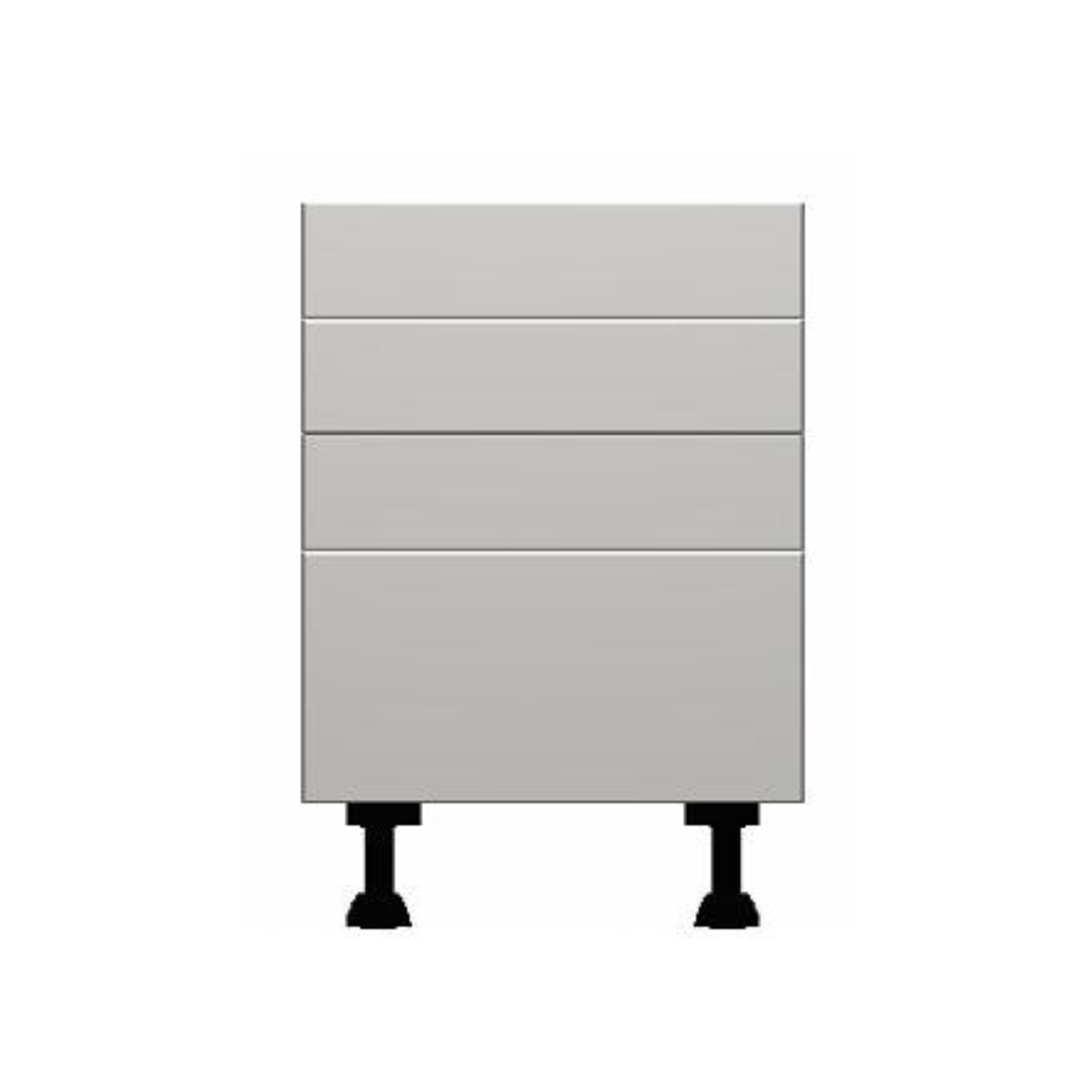 Vivo Matt White 3 drawer and 1 Pan Drawer Pack Base Units - Hartley & Hall Bathrooms