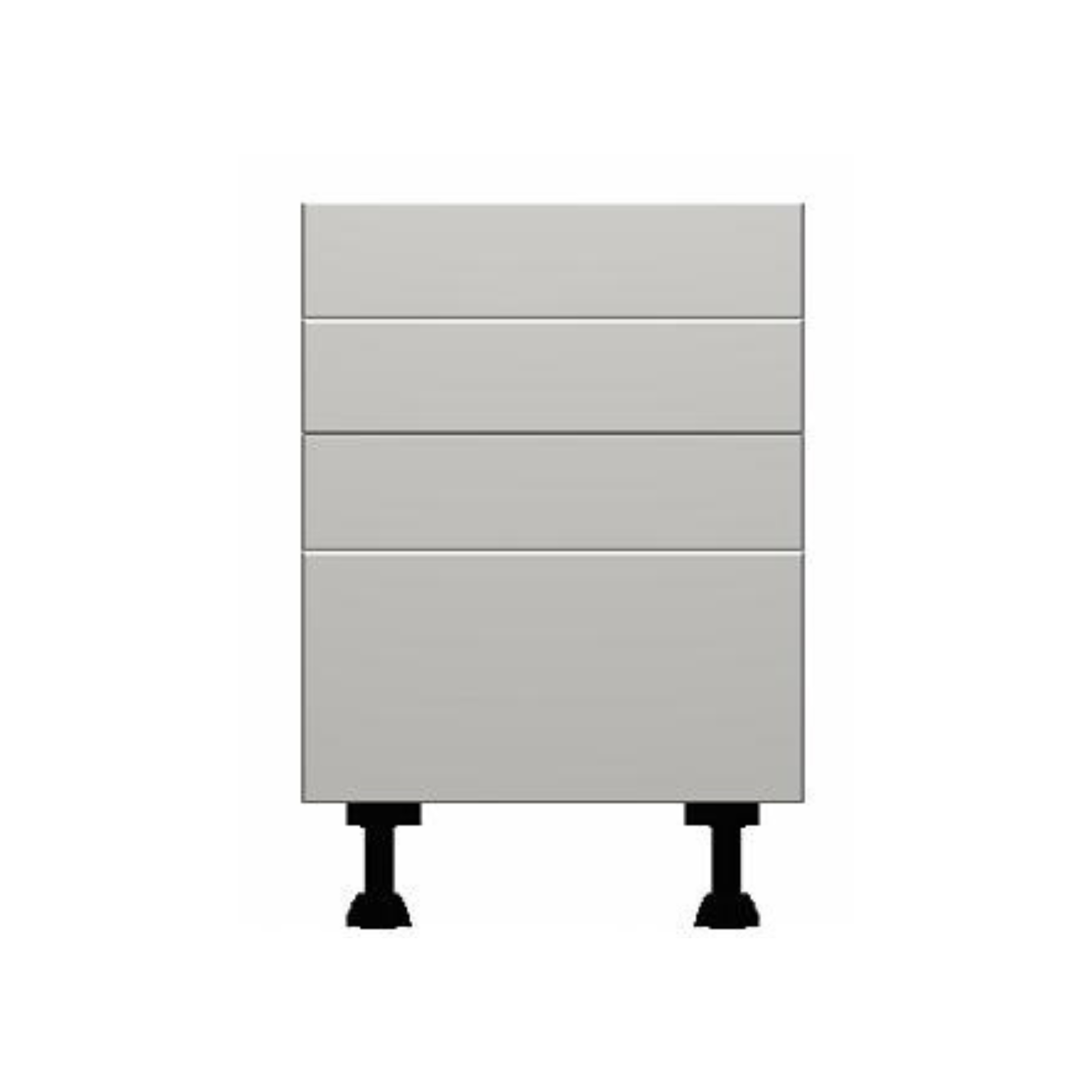 Vivo Matt White 3 drawer and 1 Pan Drawer Pack Base Units - Hartley & Hall Bathrooms