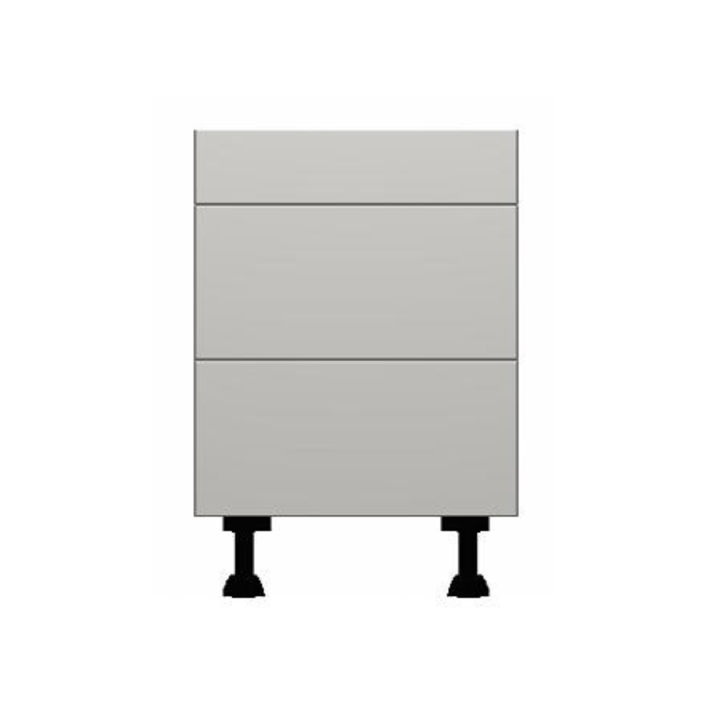 Vivo Matt White 3 Drawer Pack Base Units - Hartley & Hall Bathrooms