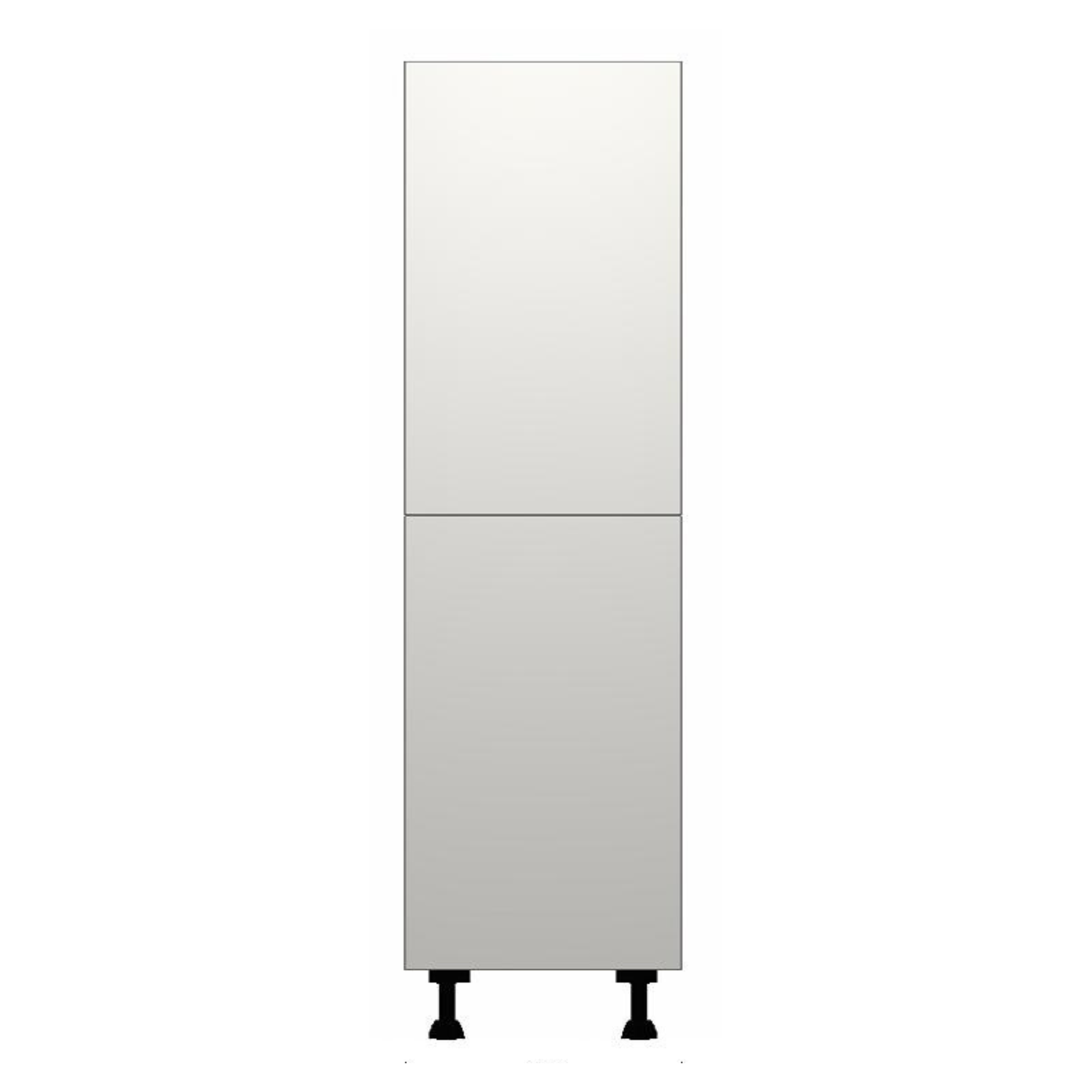 Vivo Matt White Tall integrated fridge/freezer housing Units - Hartley & Hall Bathrooms