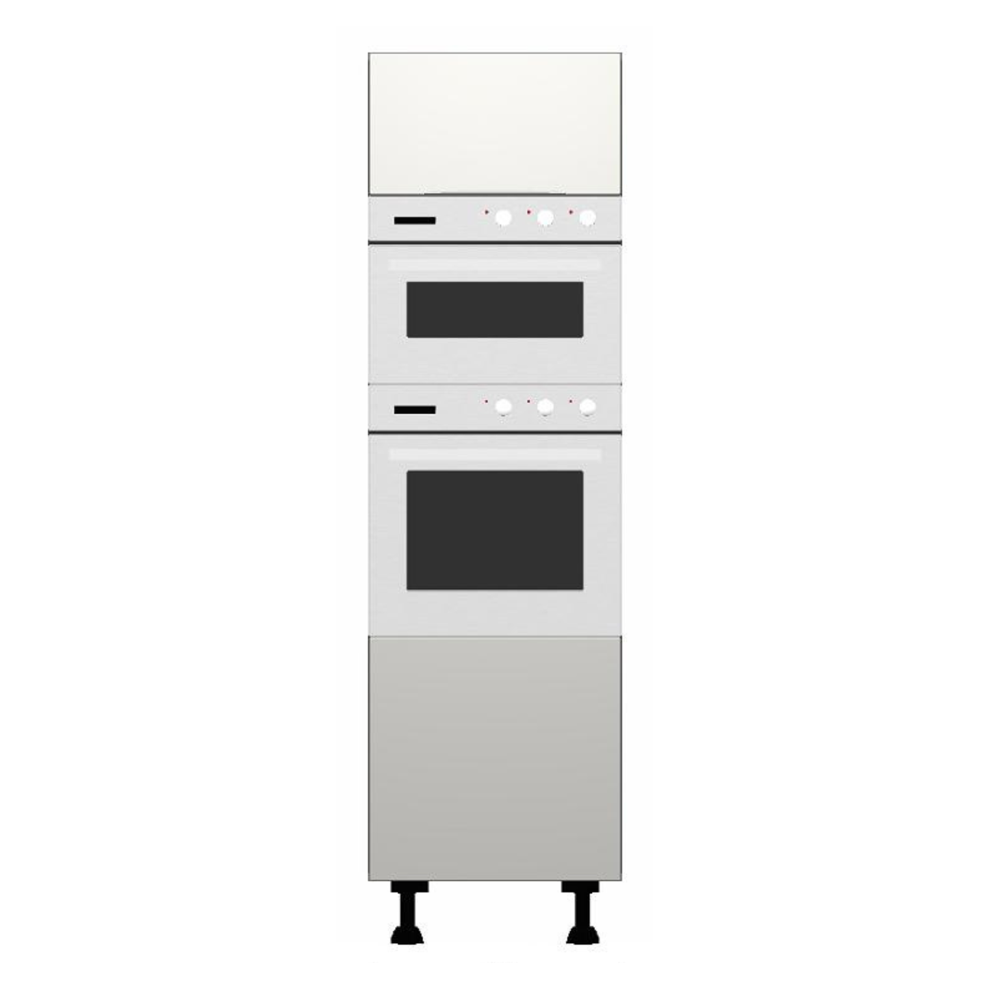 Vivo Matt Anthracite Tall built in ovens and microwave housing Units - Hartley & Hall Bathrooms