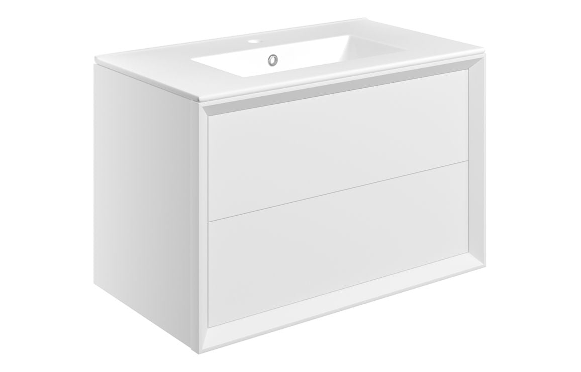 Inspire 815mm Wall Hung 2 Drawer Vanity Unit & Basin - Hartley & Hall Bathrooms