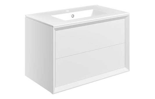 Inspire 815mm Wall Hung 2 Drawer Vanity Unit & Basin - Hartley & Hall Bathrooms
