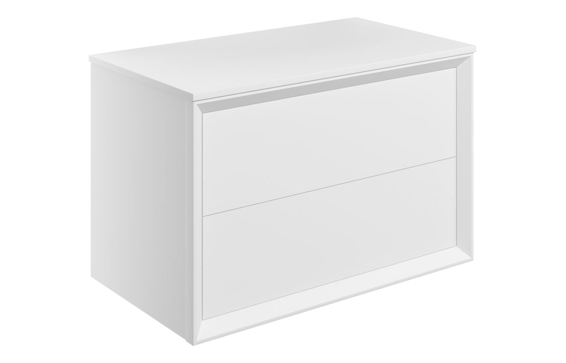 Inspire 800mm Wall Hung 2 Drawer Vanity Unit & Top - Hartley & Hall Bathrooms