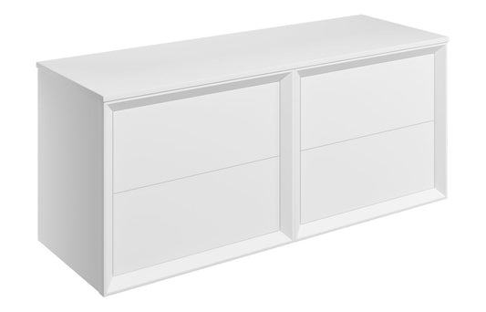 Inspire 1200mm Wall Hung 4 Drawer Double Vanity Unit & Top - Hartley & Hall Bathrooms