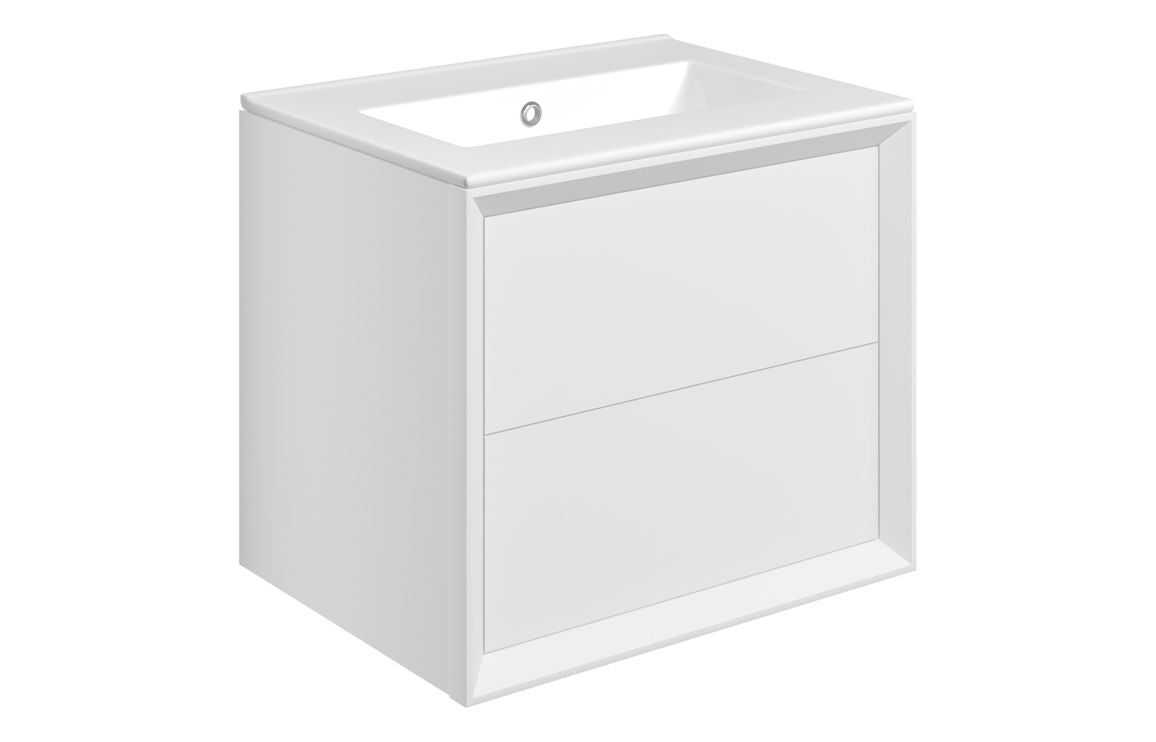 Inspire 615mm Wall Hung 2 Drawer Vanity Unit & Basin - Hartley & Hall Bathrooms