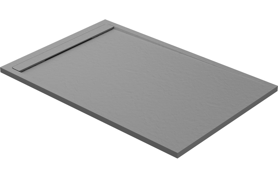 Grey 30mm Slate Rectangular Tray & Waste - Hartley & Hall Bathrooms