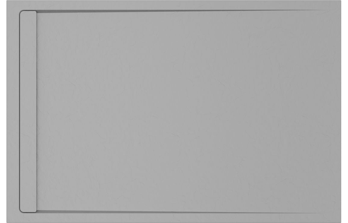 Grey 30mm Slate Rectangular Tray & Waste - Hartley & Hall Bathrooms
