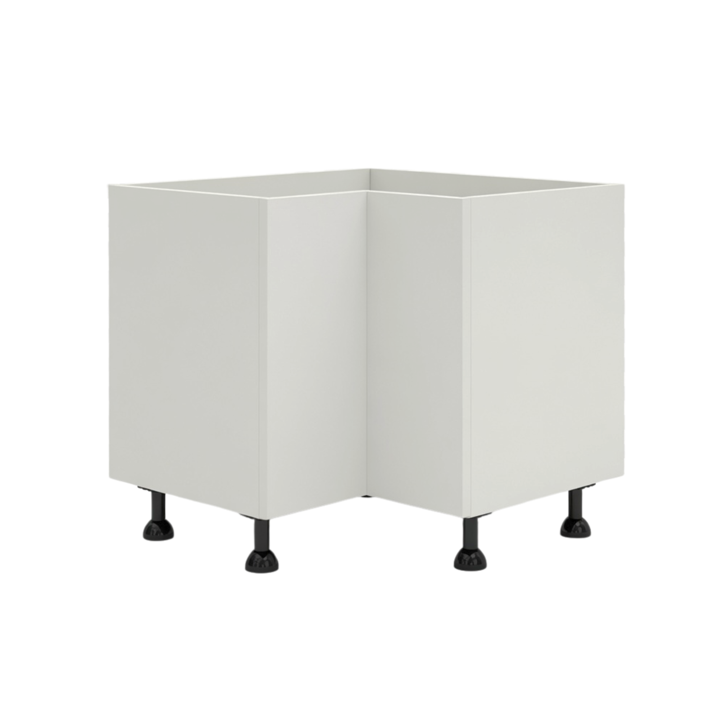 Vivo Matt Dust Grey L Shape Corner Highline Base Units - Hartley & Hall Bathrooms