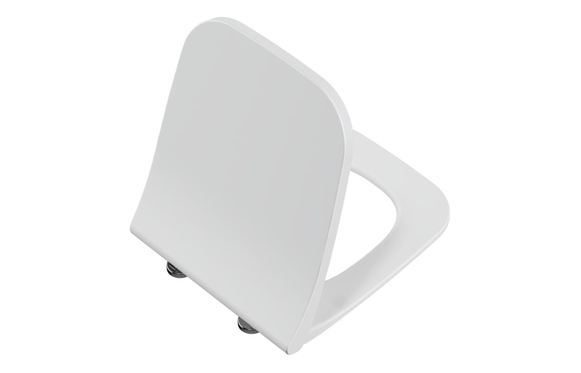 VitrA Integra Square Soft Close Slim Toilet Seat - Hartley & Hall Bathrooms