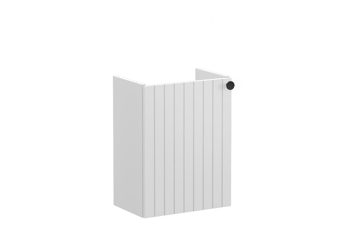 VitrA Root Groove 40cm 1 Door Wall Hung Slim Washbasin Unit - Hartley & Hall Bathrooms