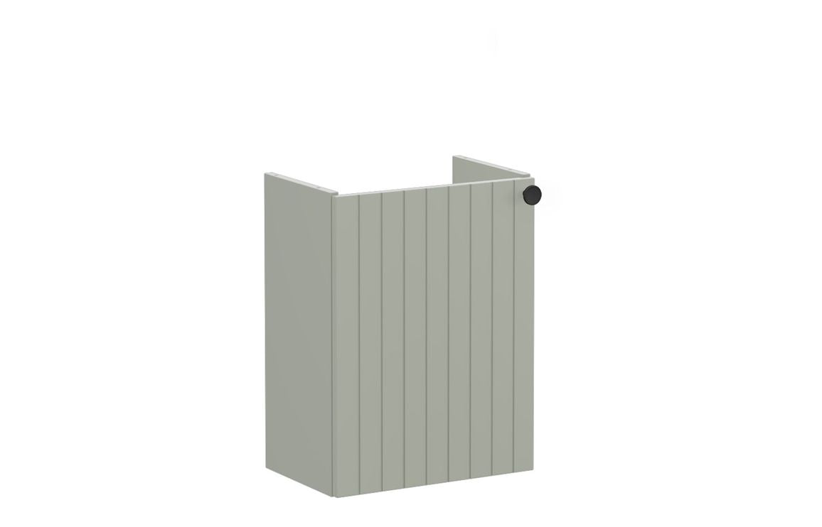 VitrA Root Groove 40cm 1 Door Wall Hung Slim Washbasin Unit - Hartley & Hall Bathrooms