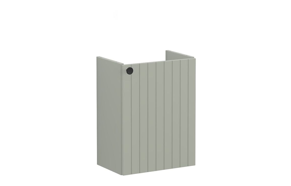 VitrA Root Groove 40cm 1 Door Wall Hung Slim Washbasin Unit - Hartley & Hall Bathrooms