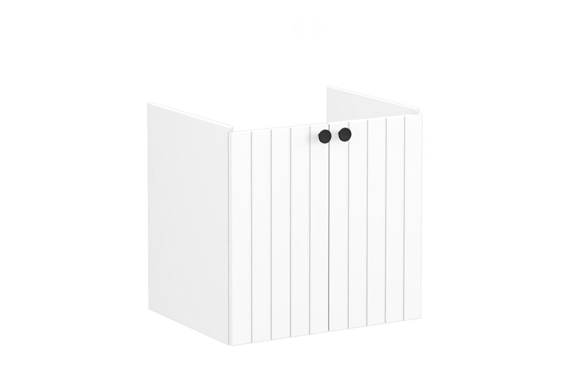 VitrA Root Groove 60cm 2 Door Wall Hung Washbasin Unit - Hartley & Hall Bathrooms