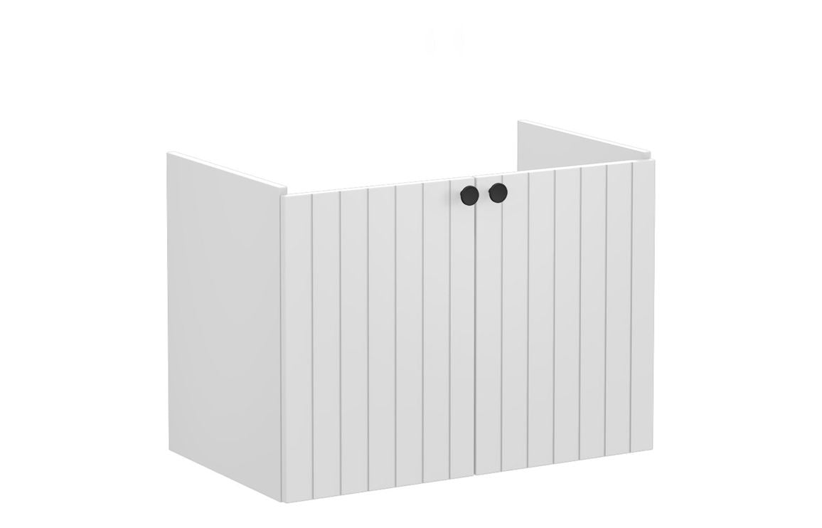 VitrA Root Groove 80cm 2 Door Wall Hung Washbasin Unit - Hartley & Hall Bathrooms