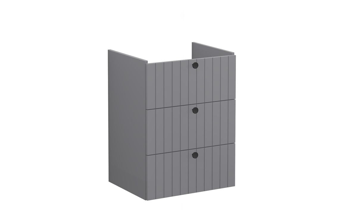 VitrA Root Groove 60cm 3 Drawer Washbasin Unit - Hartley & Hall Bathrooms