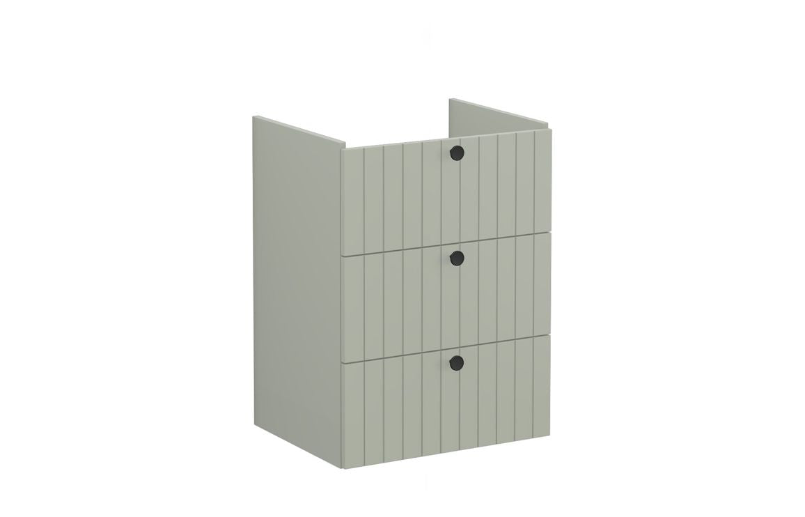 VitrA Root Groove 60cm 3 Drawer Washbasin Unit - Hartley & Hall Bathrooms