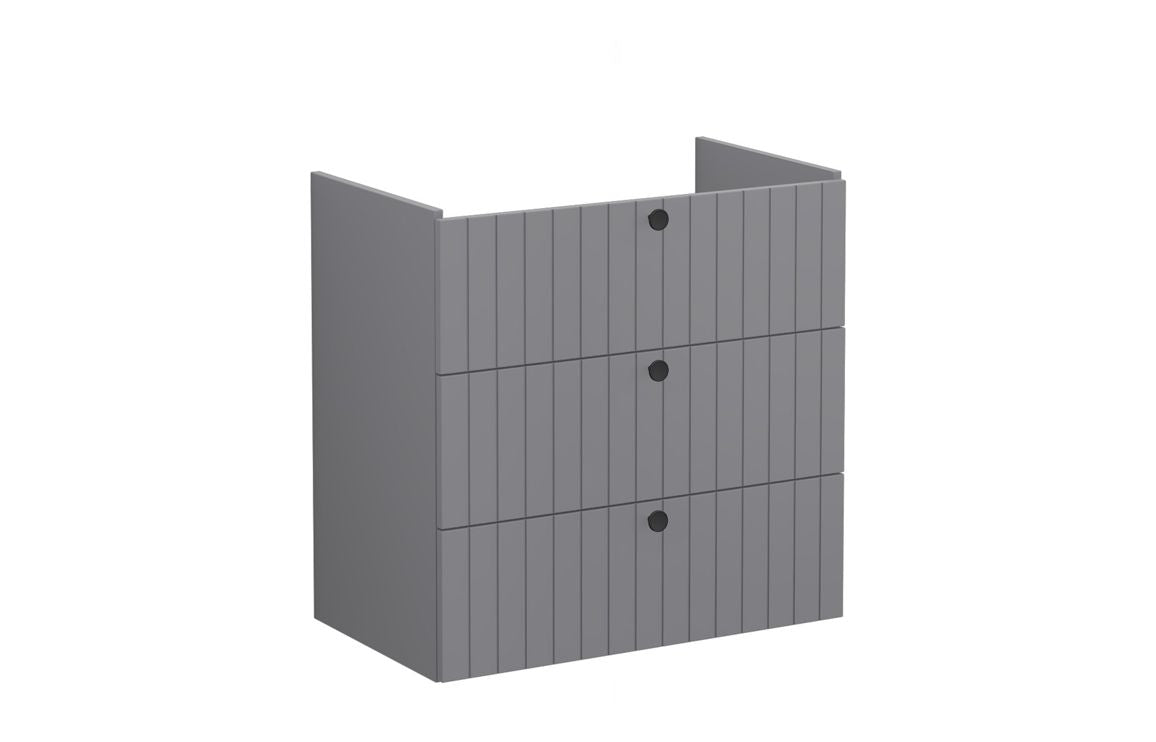 VitrA Root Groove 80cm 3 Drawer Washbasin Unit - Hartley & Hall Bathrooms