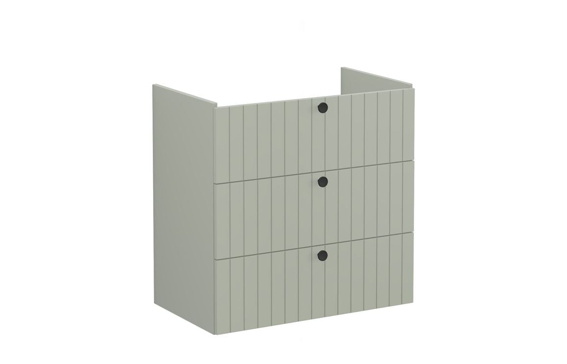 VitrA Root Groove 80cm 3 Drawer Washbasin Unit - Hartley & Hall Bathrooms