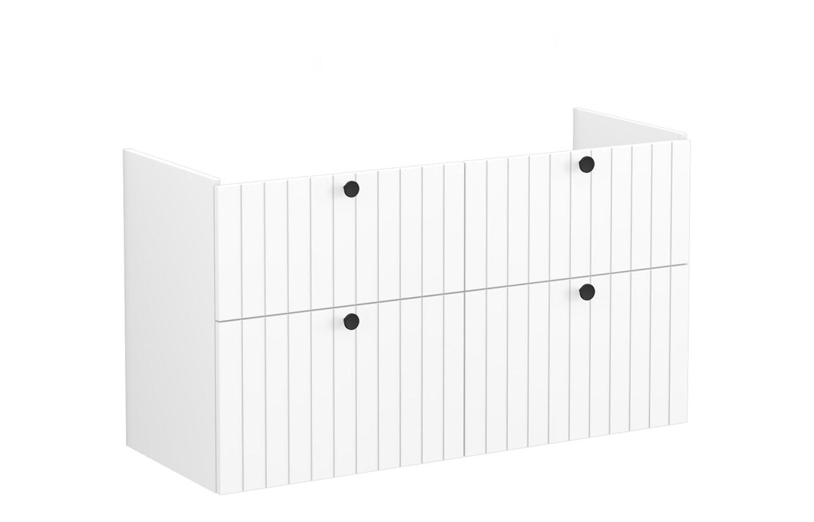VitrA Root Groove 120cm 4 Drawer Washbasin Unit - Hartley & Hall Bathrooms
