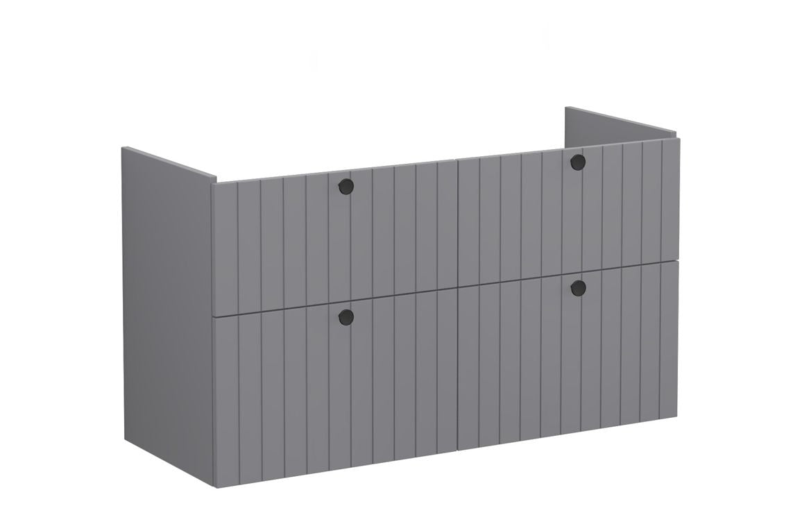 VitrA Root Groove 120cm 4 Drawer Washbasin Unit - Hartley & Hall Bathrooms