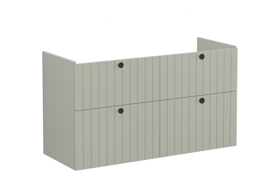 VitrA Root Groove 120cm 4 Drawer Washbasin Unit - Hartley & Hall Bathrooms