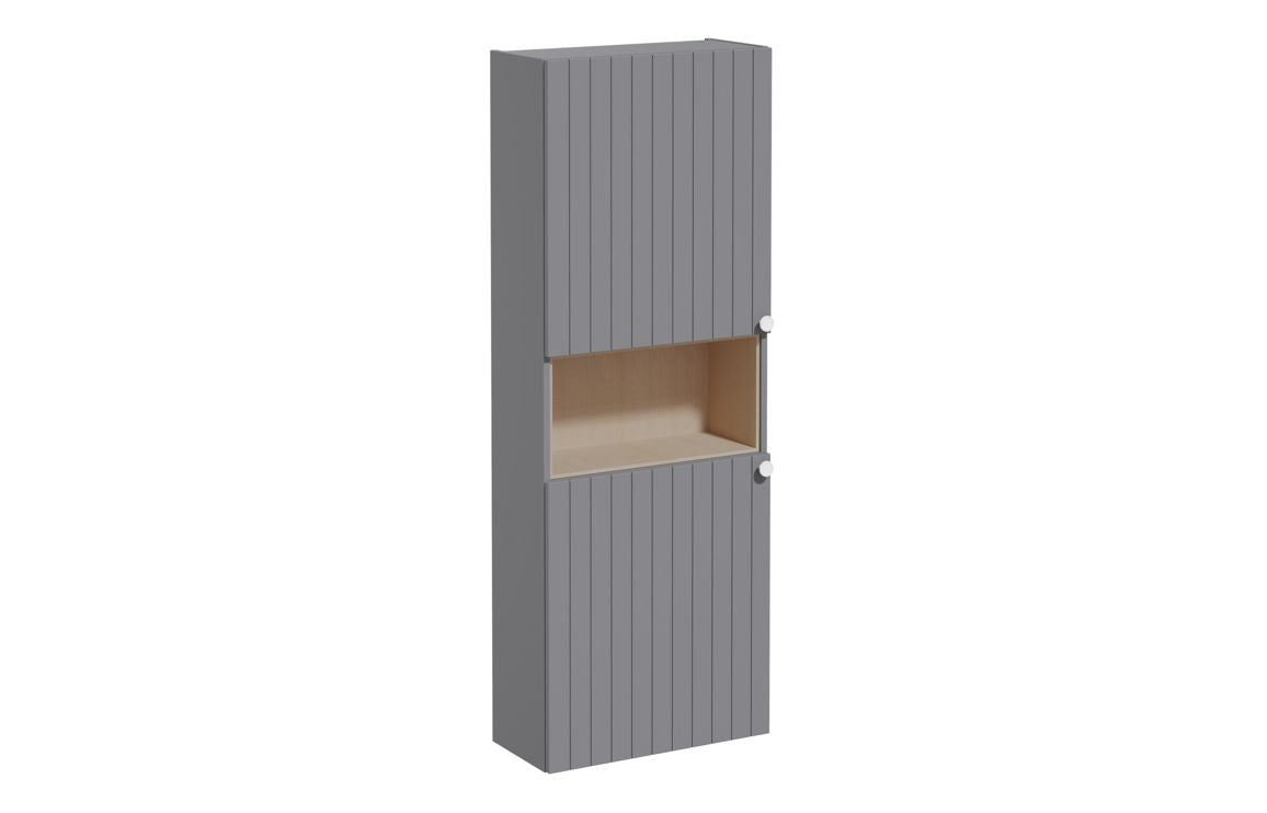 VitrA Root Groove 55cm 2 Door Semi-Tall Unit (LH Hinge) - Hartley & Hall Bathrooms