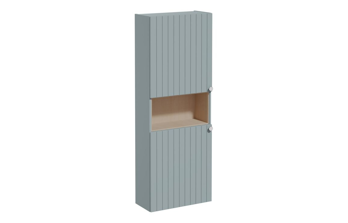 VitrA Root Groove 55cm 2 Door Semi-Tall Unit (LH Hinge) - Hartley & Hall Bathrooms