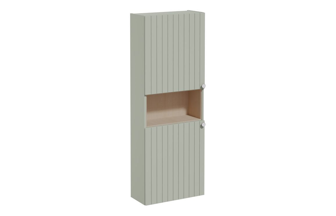 VitrA Root Groove 55cm 2 Door Semi-Tall Unit (LH Hinge) - Hartley & Hall Bathrooms
