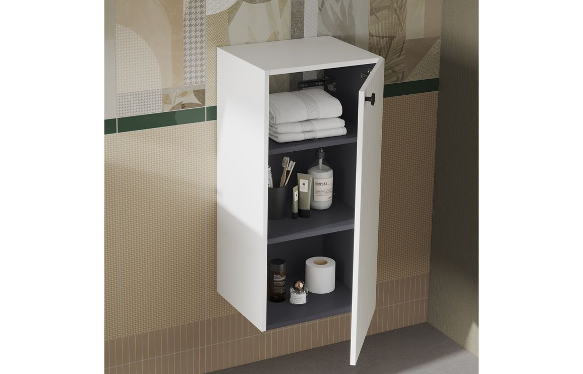 VitrA Root Groove 40cm 1 Door Lower Base Unit - Hartley & Hall Bathrooms