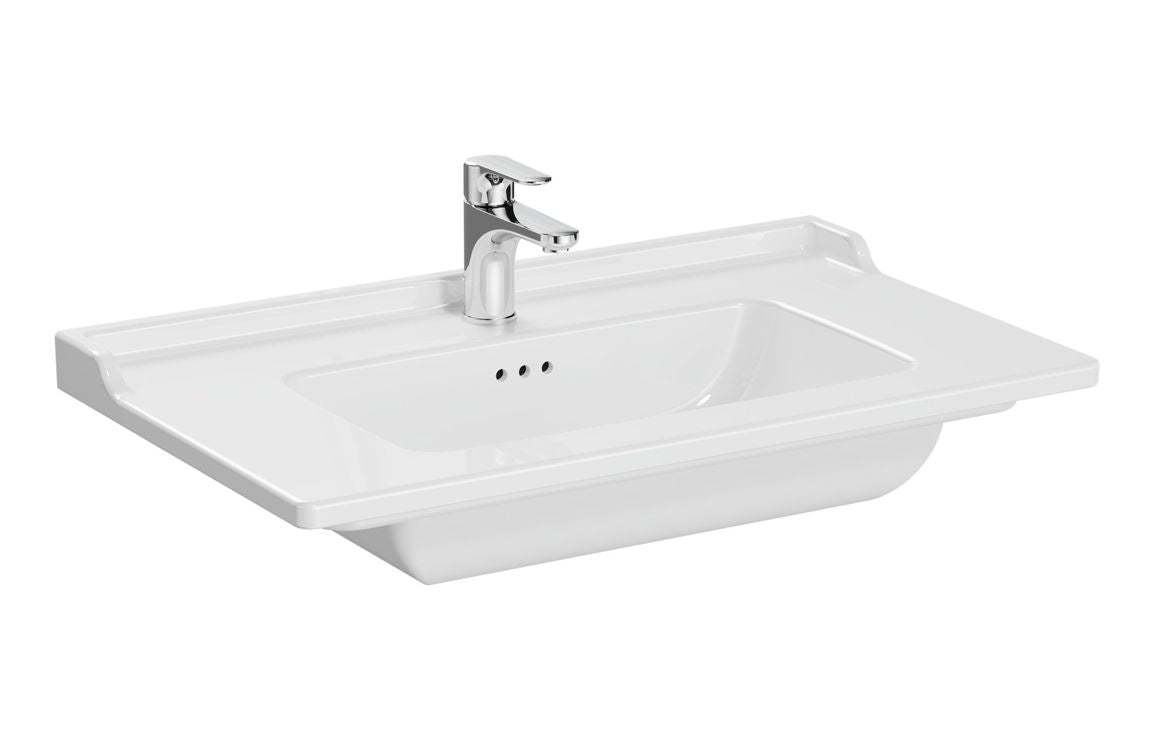 VitrA Integra Classic 805x470mm 1 Tap Hole Vanity Basin with Overflow - Hartley & Hall Bathrooms