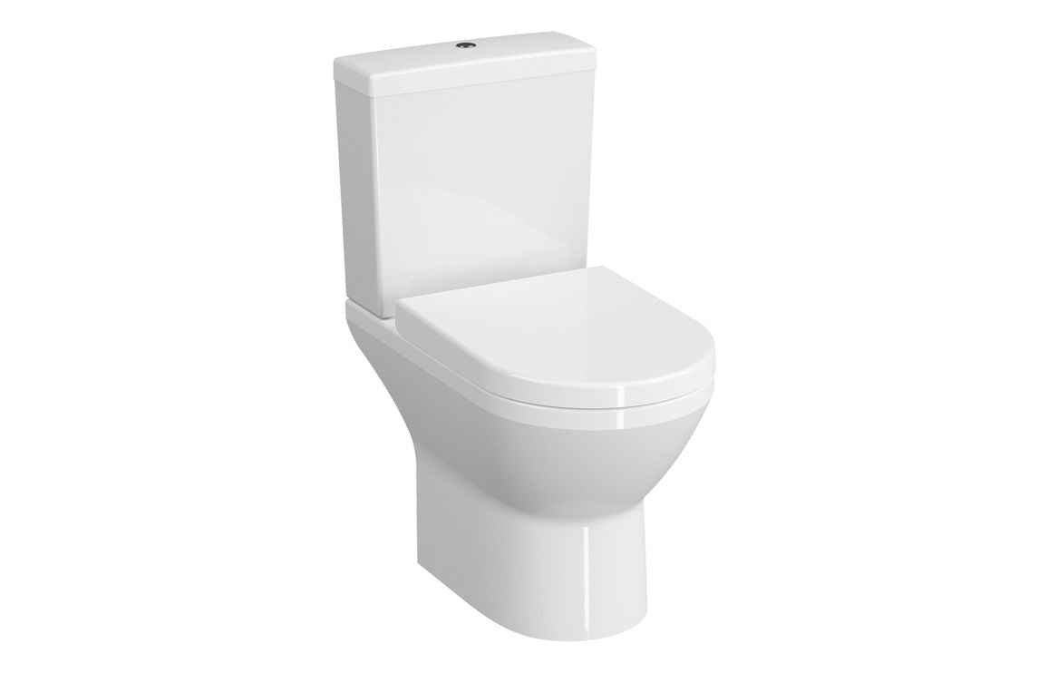 VitrA Integra Rimless Open Back Close Coupled Pan Only - Hartley & Hall Bathrooms