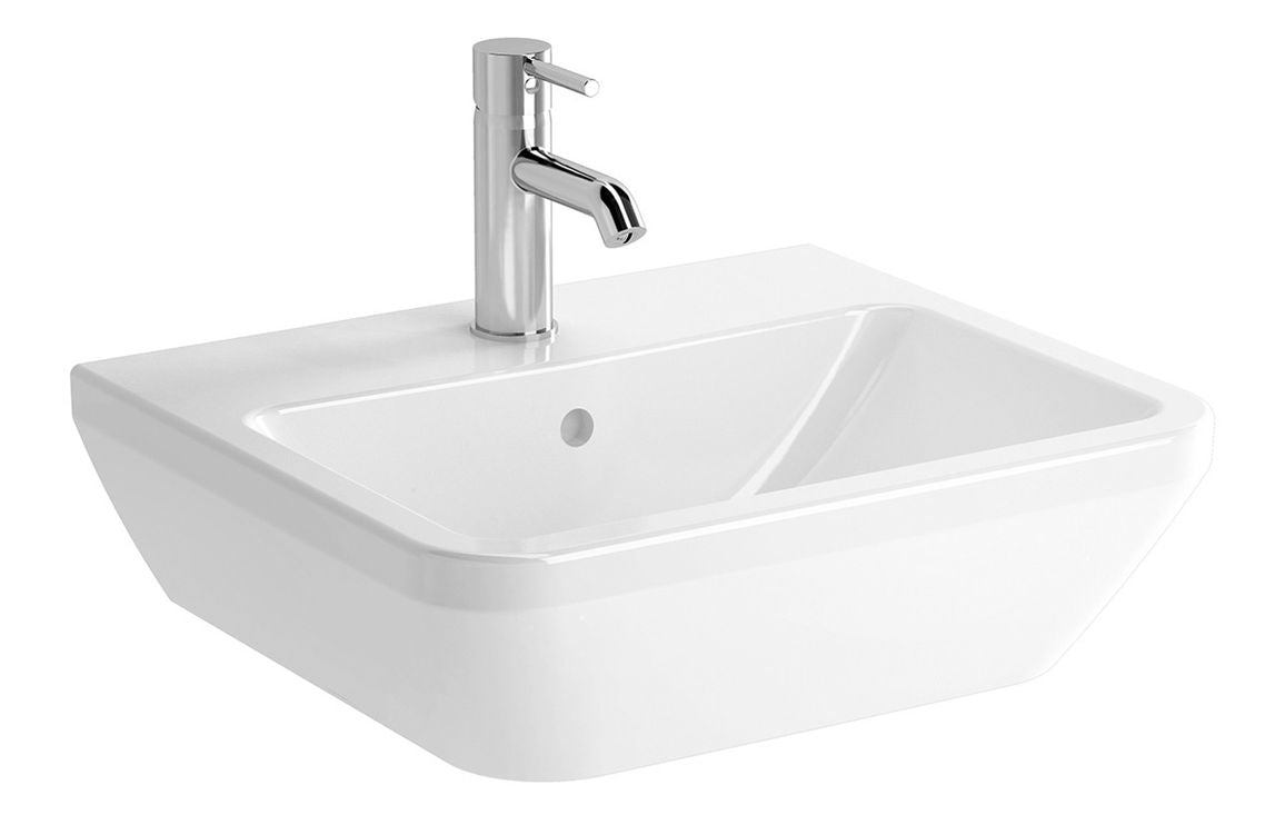 VitrA Integra 500x430mm 1TH Basin w/Overflow - Hartley & Hall Bathrooms