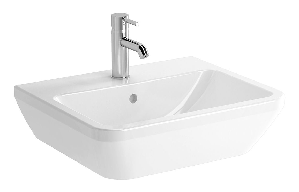 VitrA Integra 550x445mm 1TH Basin w/Overflow - Hartley & Hall Bathrooms