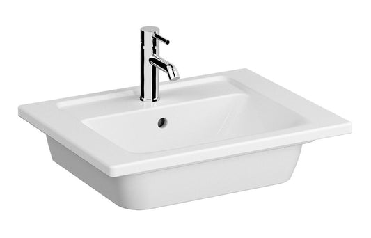 VitrA Integra 605x470mm 1TH Vanity Basin with Overflow - Hartley & Hall Bathrooms