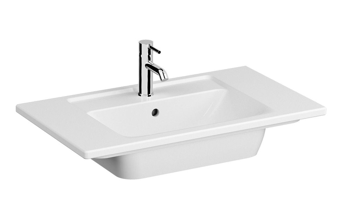 VitrA Integra 800x465mm 1TH Vanity Basin with Overflow - Hartley & Hall Bathrooms