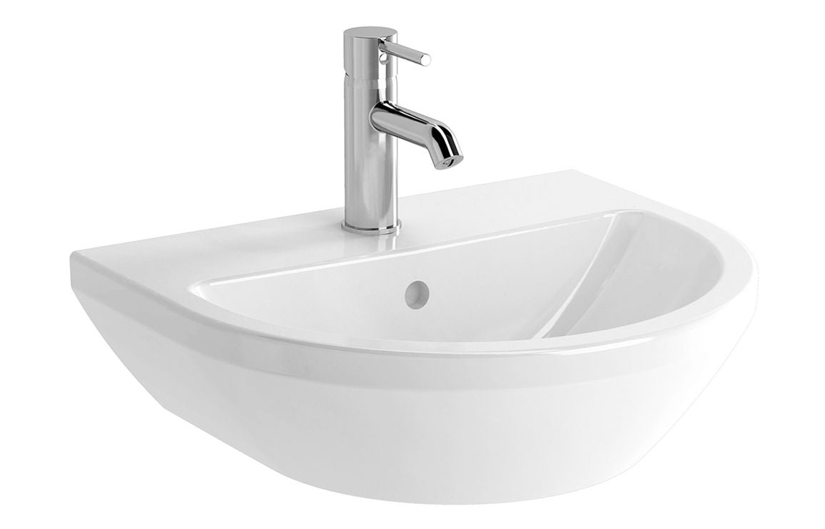VitrA Integra 495x430mm 1TH Basin w/Overflow - Hartley & Hall Bathrooms