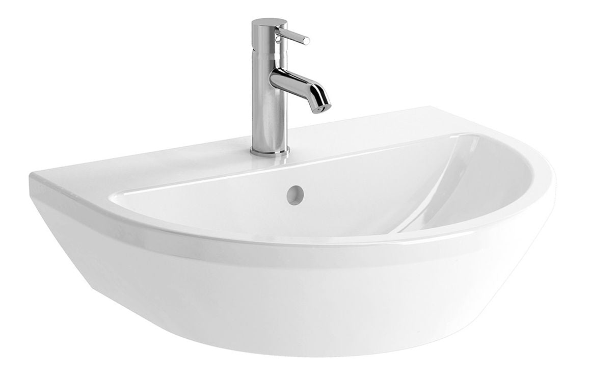 VitrA Integra 595x465mm 1TH Basin w/Overflow - Hartley & Hall Bathrooms