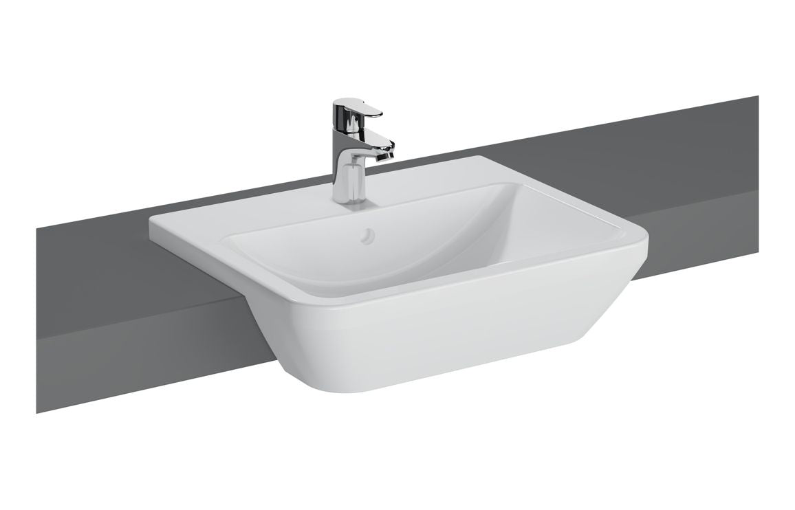 VitrA Integra 550x450mm 1TH Semi Recessed Basin - Hartley & Hall Bathrooms