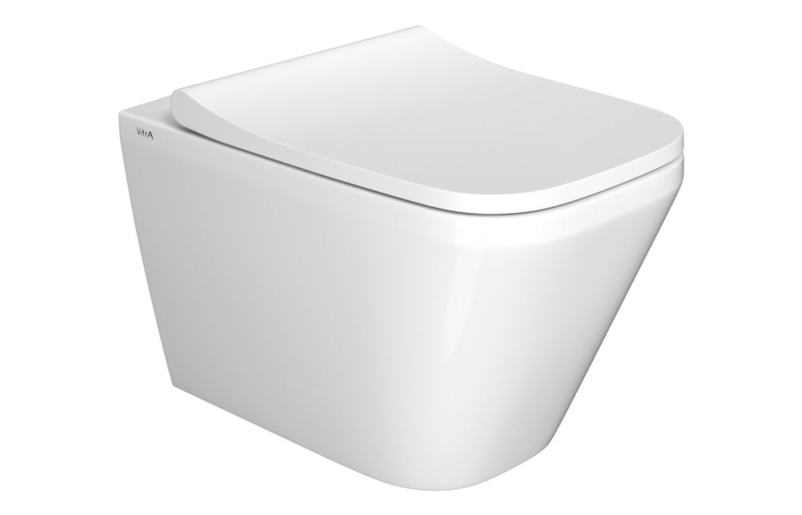 VitrA Integra Square Rimless Wall Hung Pan Only - Hartley & Hall Bathrooms