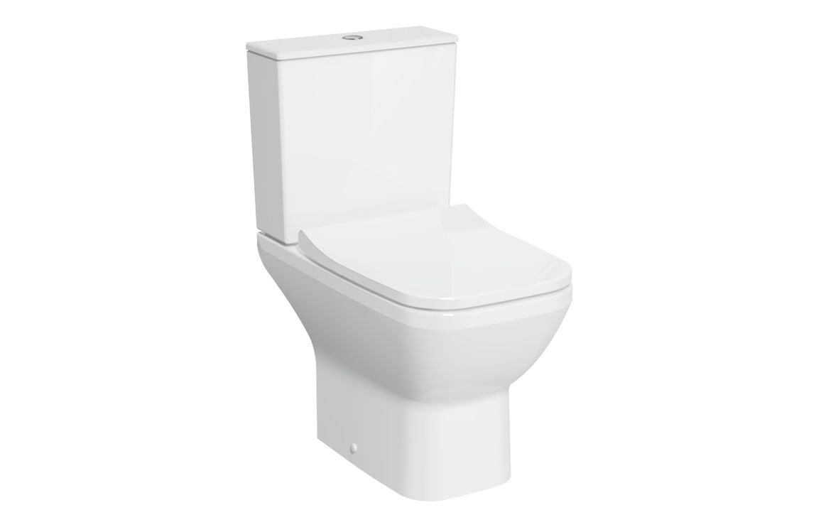 VitrA Integra Square Rimless Open Back Close Coupled Pan Only - Hartley & Hall Bathrooms