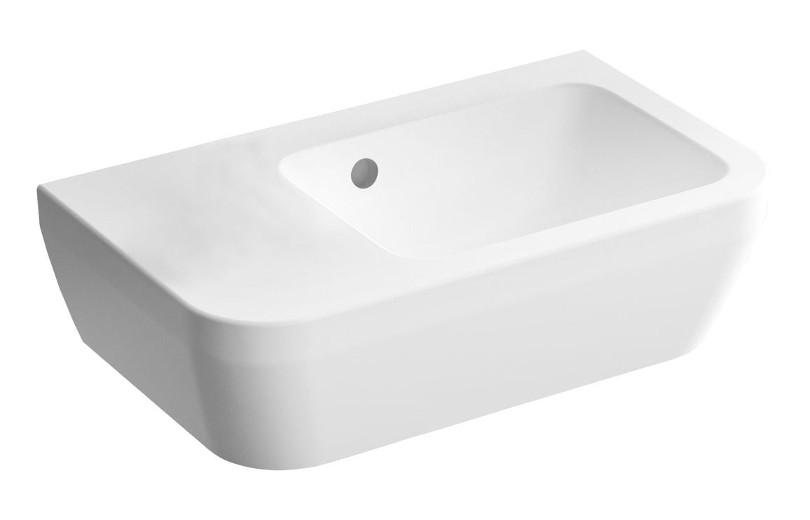 VitrA Integra 370x220mm 0TH Compact Basin w/Overflow - Hartley & Hall Bathrooms