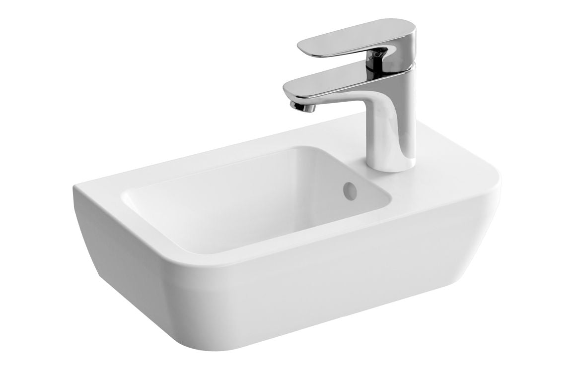 VitrA Integra 370x220mm 0TH Compact Basin w/Overflow - Hartley & Hall Bathrooms