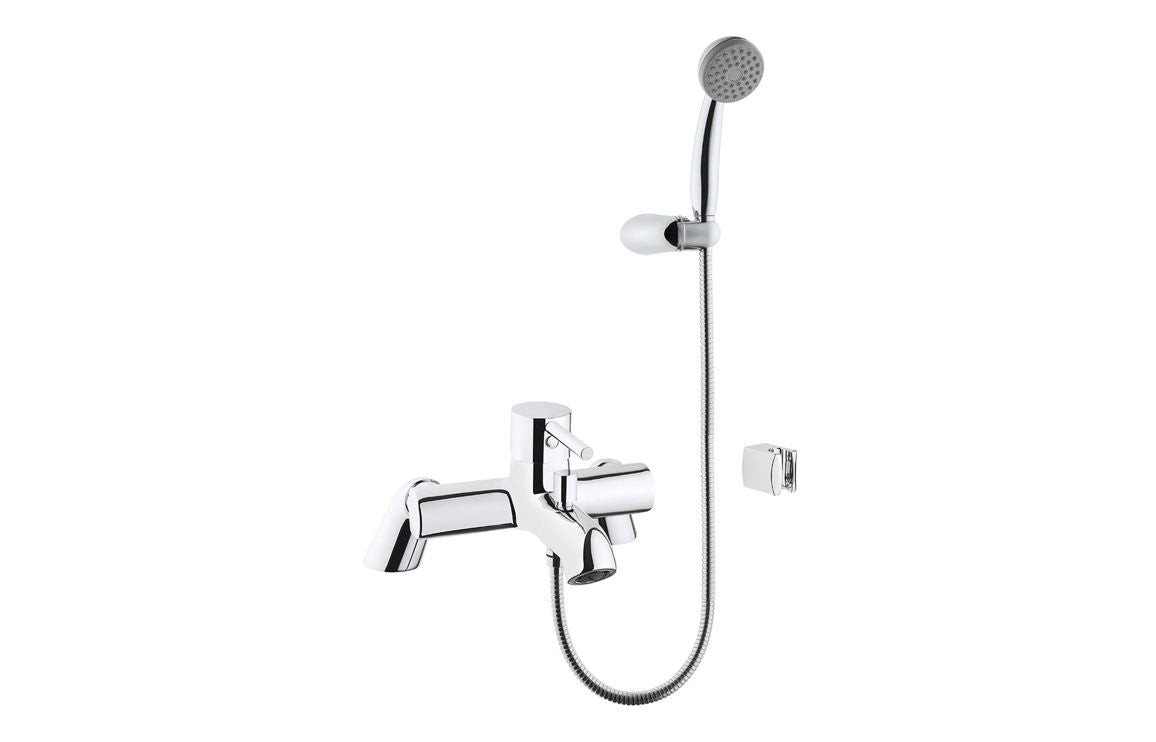 VitrA Minimax S Bath/Shower Mixer In Chrome - Hartley & Hall Bathrooms