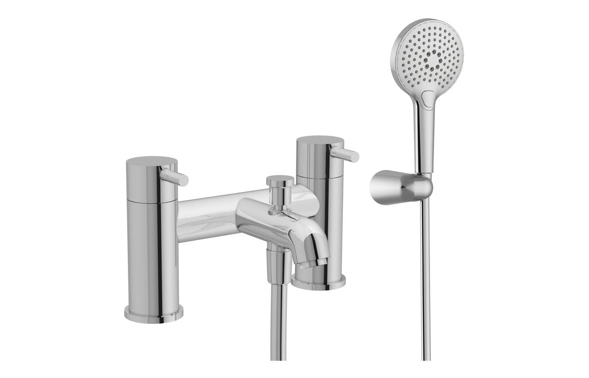VitrA Minimax S 2-Hole Bath/Shower Mixer In Chrome - Hartley & Hall Bathrooms